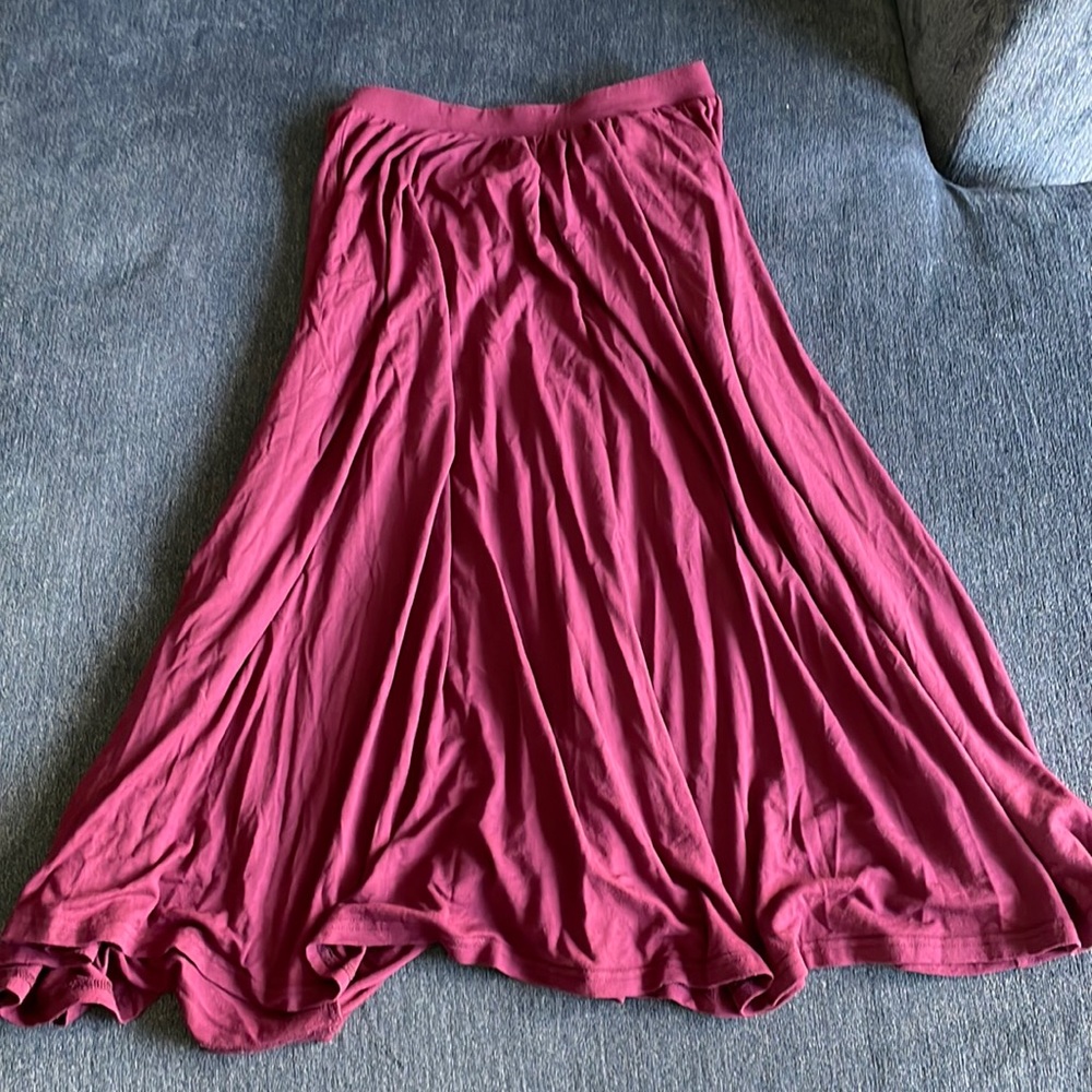 Full cotton midi skirt